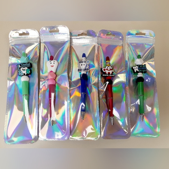 Bundle Of 5 Dental Beadable Ink Pens - Picture 2 of 7